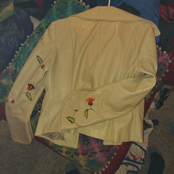 Authentic vintage olivieri les marèes women's leather jacket - Picture 3 of 5